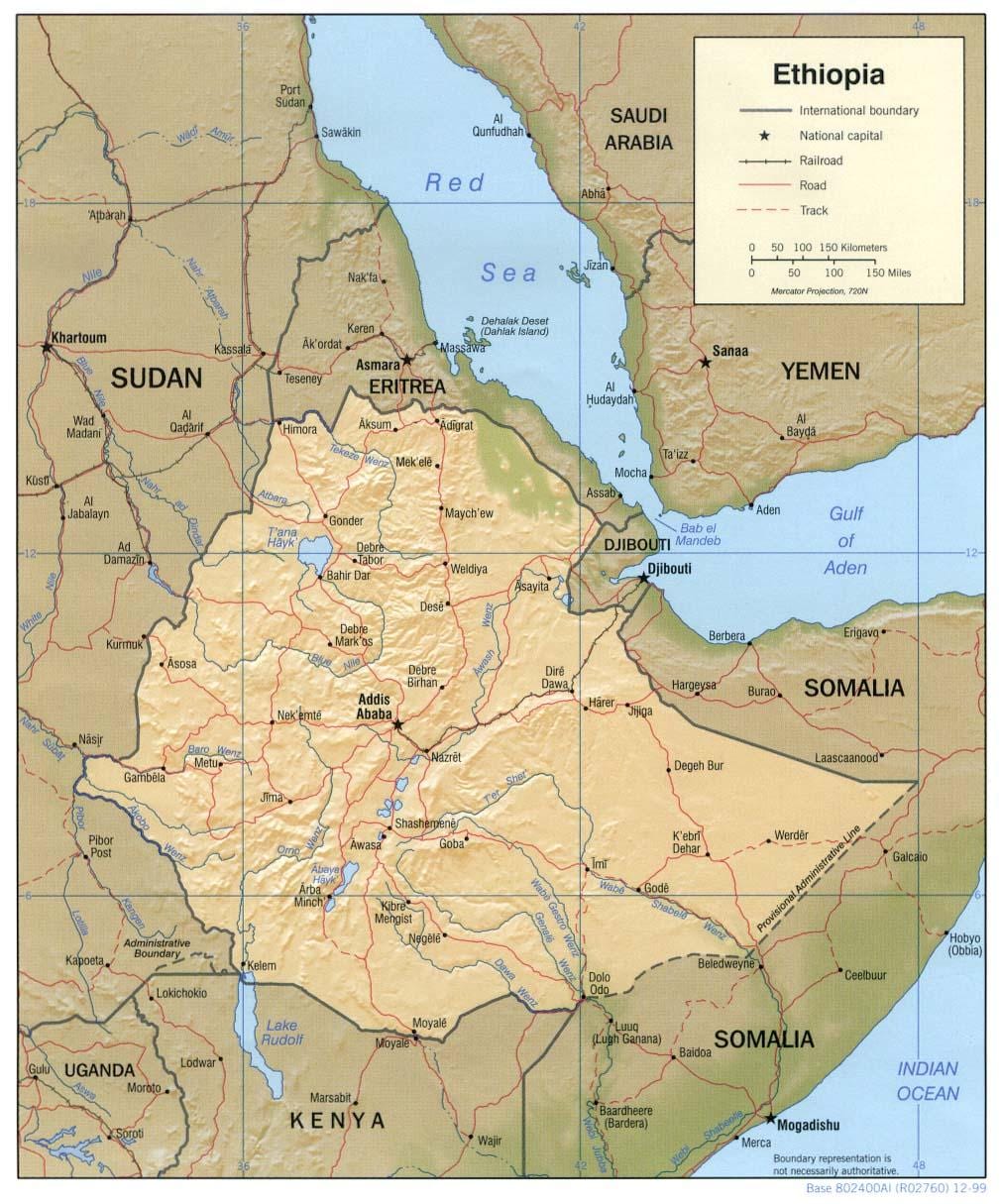 mapa Etiopské mapování stránkách agentury