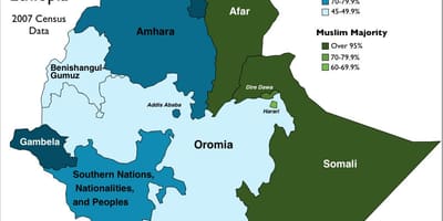 Mapa dorze Etiopie