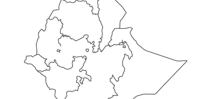 Slepá mapa Etiopie