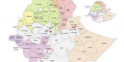 Etiopské mapy podle regionu