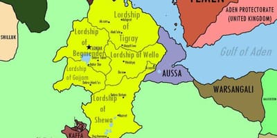 Mapa Etiopské říše
